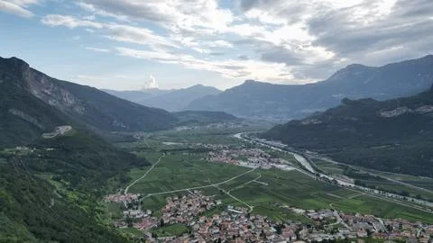 Aerial View of a Mountain Range Stock Photos