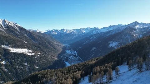 Aerial View of a Mountain Range Stock Photos