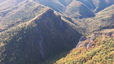 Aerial View of Mountain Range With Trees Stock-Footage 266931059