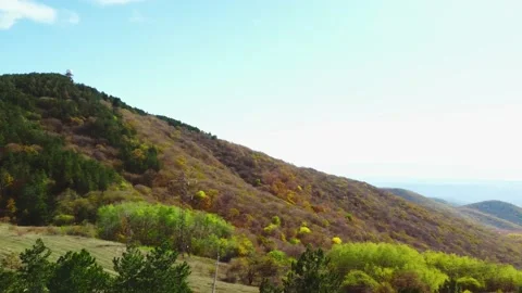 Aerial view of the mountain ranges Stock Footage 220576703
