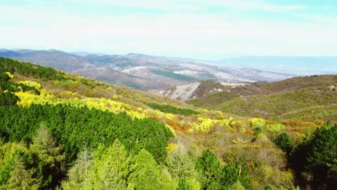Aerial view of the mountain ranges Stock Footage 220576941