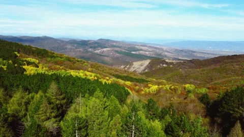 Aerial view of the mountain ranges Stock Footage 220577411