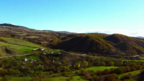 Aerial view of the mountain ranges Stock Footage 220580306
