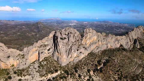 Aerial view of a mountain ranges Stock Footage 239768947