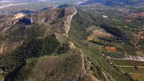 Aerial view of the mountain ranges Stock Footage 241516367