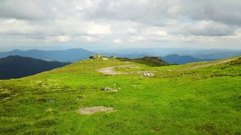 Aerial view mountain ridge Stock Footage 107482134