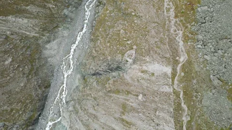 Aerial View of Mountain River in Ala Archa Gorge 스톡 동영상 316959148