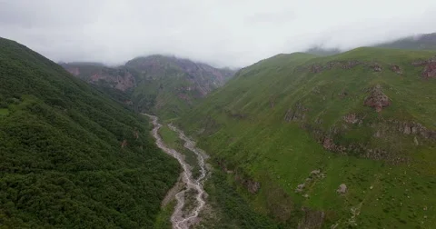 Aerial view of mountain river, canyon. Stock Footage 65996931