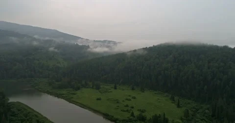 Aerial view of mountain river. Stock Footage 130187012