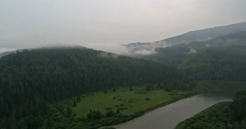 Aerial view of mountain river. Stock Footage 130189439