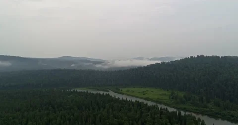 Aerial view of mountain river. Stock Footage 130191133