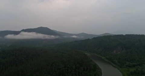 Aerial view of mountain river. Stock Footage 130192904