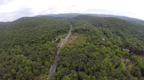 Aerial view. Mountain road 库存影片 51445045