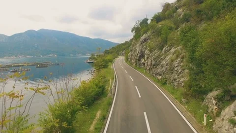 Aerial View of Mountain Road 動画素材 73031838