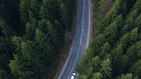 Aerial view of mountain road Stock Footage 88550579