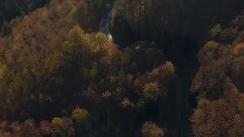 Aerial view of the mountain road Stock Footage 88551113