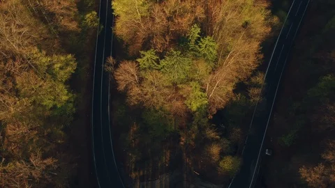 Aerial view of the mountain road Stock Footage 88551314