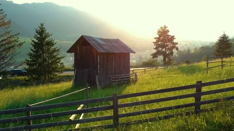 Aerial view of mountain road Stock Footage 94038539