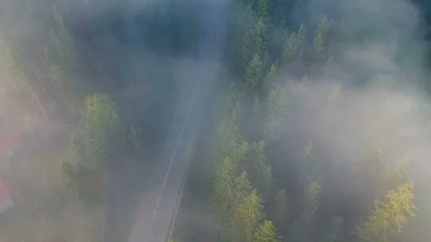 Aerial view of mountain road Stock Footage 94039989