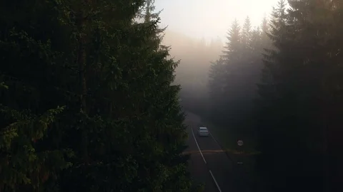 Aerial view of mountain road Stock Footage 94040109