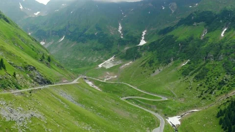 Aerial view of a mountain road. Stock Footage 132112002