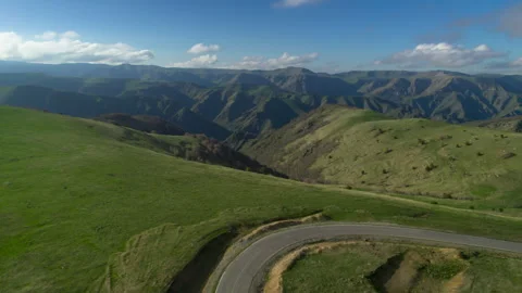 Aerial view of a mountain road. Stock Footage 319447396