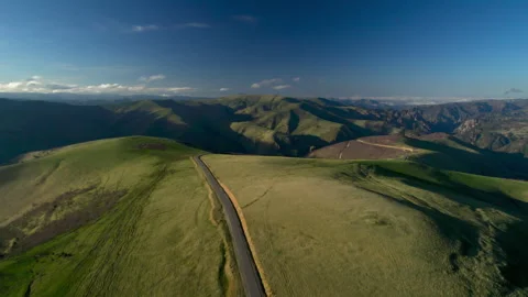 Aerial view of a mountain road. Stock Footage 319447639