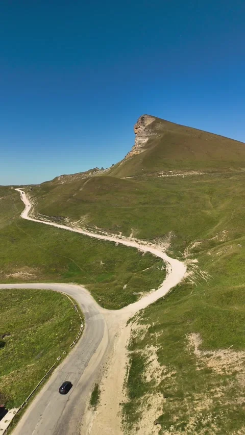 Aerial view of a mountain road. Stock Footage 319448309