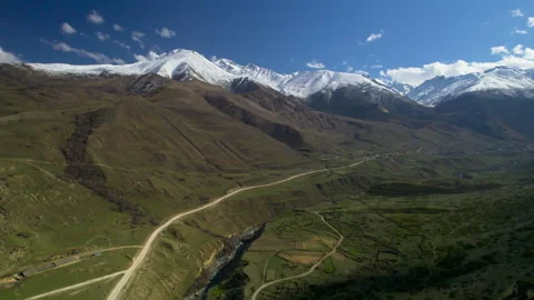 Aerial view of a mountain road. Stock Footage 319451071