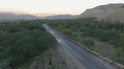 Aerial View of Mountain Road Through Forest Stock Footage 70964362