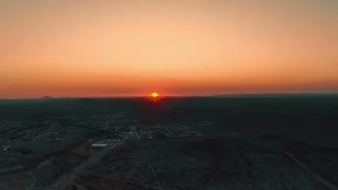Aerial view of the mountain rock formations in Namibia, Africa. Stock Footage 299840760