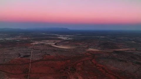 Aerial view of the mountain rock formations in Namibia, Africa. Stock Footage 299841044