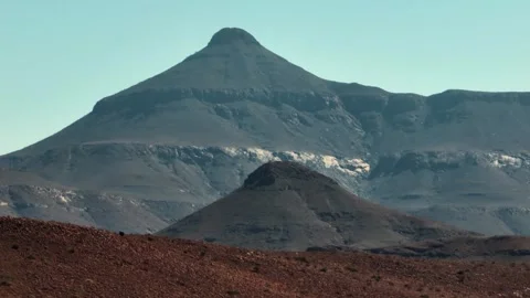 Aerial view of the mountain rock formations in Namibia, Africa. Stock Footage 299841591