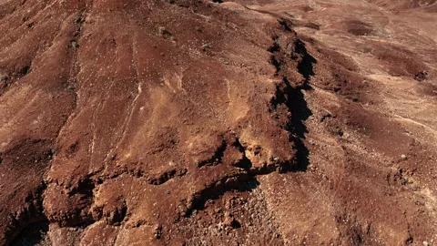 Aerial view of the mountain rock formations in Namibia, Africa. Stock Footage 299842928