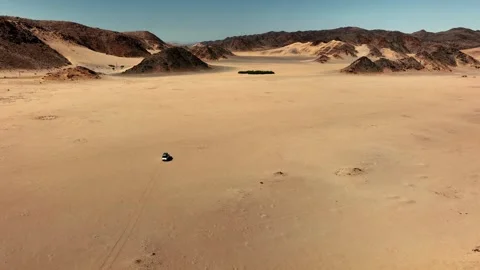Aerial view of the mountain rock formations in Namibia, Africa. Stock Footage 299843343