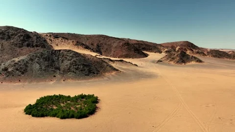Aerial view of the mountain rock formations in Namibia, Africa. Stock Footage 299843857