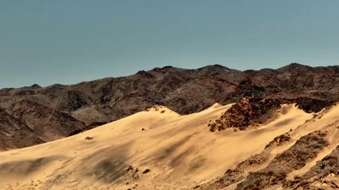 Aerial view of the mountain rock formations in Namibia, Africa. Stock Footage 299844409