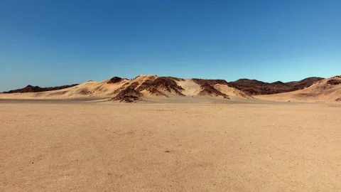Aerial view of the mountain rock formations in Namibia, Africa. Stock Footage 299844562