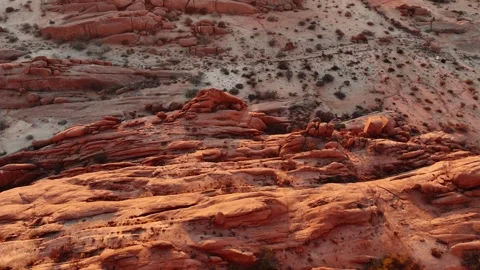 Aerial view of the mountain rock formations in Namibia, Africa. Stock Footage 299846997