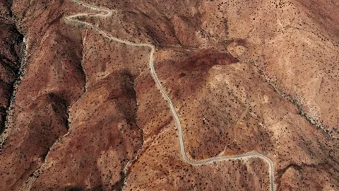 Aerial view of the mountain rock formations in Namibia, Africa. Stock Footage 299926974