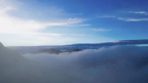 Aerial View of Mountain Sea of Clouds and Peaks in Shennongjia Hubei China Stock Footage 337938375