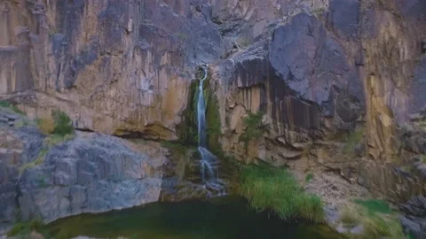 Aerial view of a mountain stream. Dothar Province Sultanate of Oman Video stock 106922829