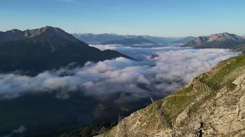 Aerial view of mountain valley Stock Footage 307602279