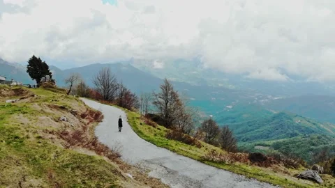 Aerial view of a mountain in Veneto. Stock Footage 154651016