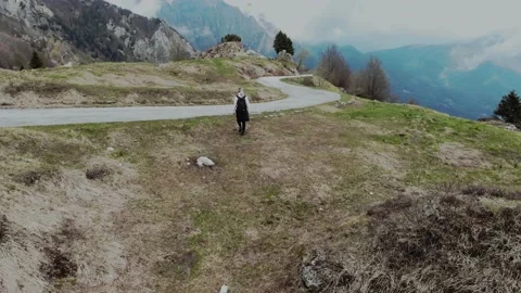 Aerial view of a mountain in Veneto. Stock Footage 154651017