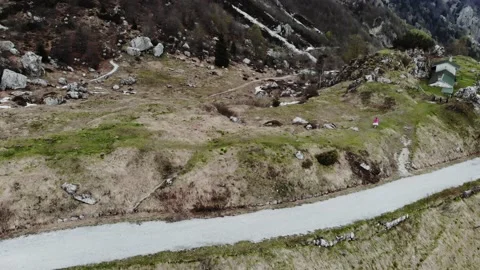 Aerial view of a mountain in Veneto. Stock Footage 154651029