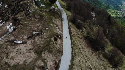 Aerial view of a mountain in Veneto. Stock Footage 154651065