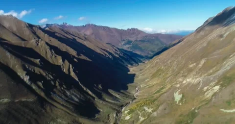 Aerial view of the mountainous area and picturesque slopes 库存影片 163314535
