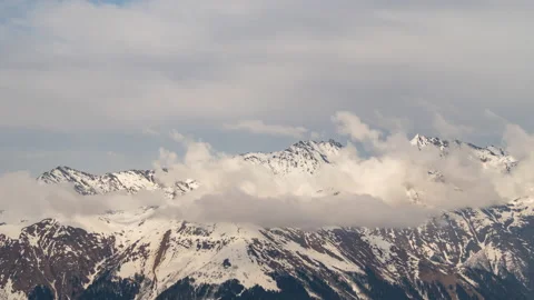 Aerial view of mountains and clouds. 動画素材 142302618