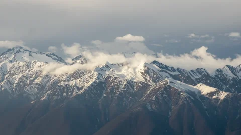 Aerial view of mountains and clouds. Stock Footage 142349480
